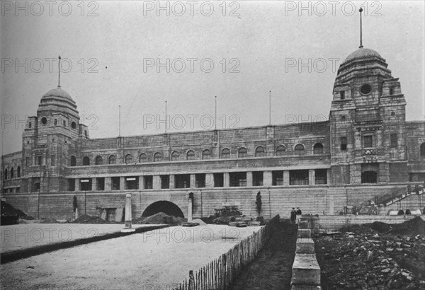 Approach to Wembley Stadium, British Empire Exhibition, London, 1924. Artist: Unknown.