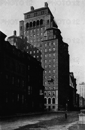 View looking south on Madison Avenue of the Fraternity Clubs Building, New York City, 1924. Artist: Unknown.