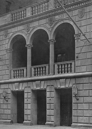 Main entrance of the Fraternity Clubs Building, New York City, 1924. Artist: Unknown.