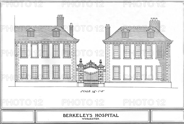 Berkeley's Hospital, Worcester, Worcestershire, 1924. Artist: Unknown.