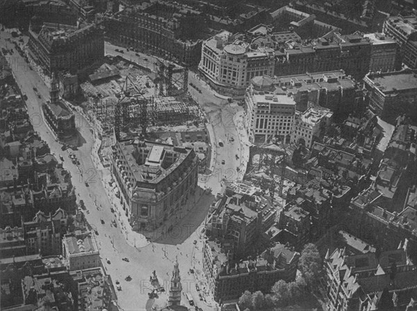 Bird's-eye view of the surroundings of Bush House, London, 1924. Artist: Unknown.