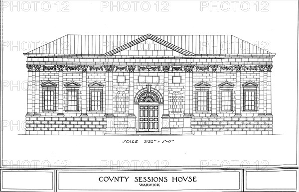 County Sessions House, Warwick, Warwickshire, 1924. Artist: Unknown.