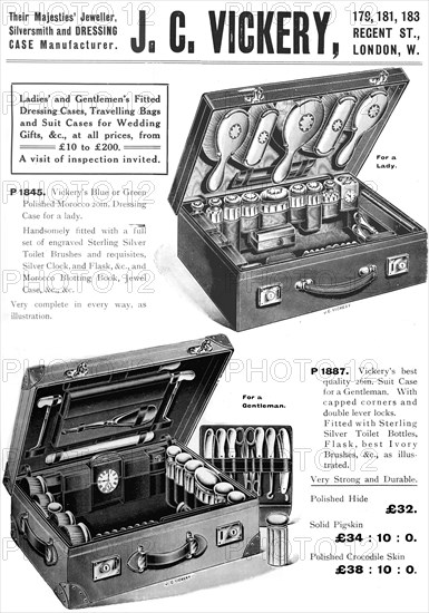 'Their Majesties' Jeweller, Silversmith and Dressing Case Manufacturer. - J. C. Vickery', 1909. Artist: Unknown.