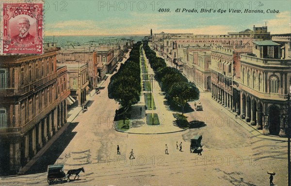 'El Prado, Bird's Eye View, Havana, Cuba', 1911. Artist: Unknown.