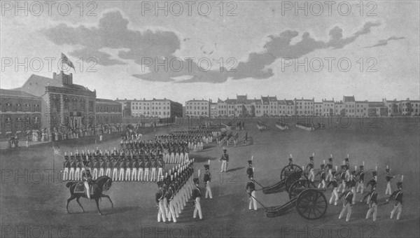 'Review of The Hon. Artillery Company', 1829 (1909). Artist: Robert Havell.