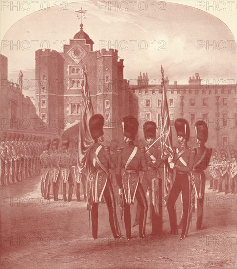 'The Grenadier Guards at St. James's Palace', 1909. Artist: Unknown.