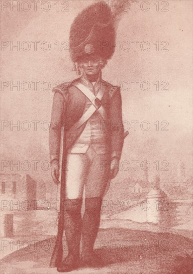 'A Grenadier (1791)', 1791 (1909). Artist: Francois David Soiron.