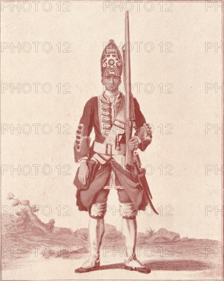 'Gentleman, the 7th (Royal Fusiliers) 1742', 1742 (1909). Artist: Unknown.