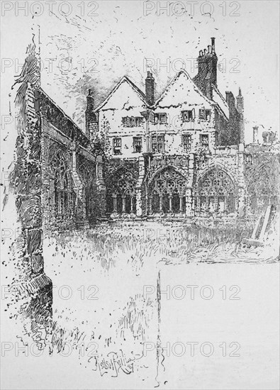 'The Cloisters, Westminster Abbey', 1890. Artist: Herbert Railton.