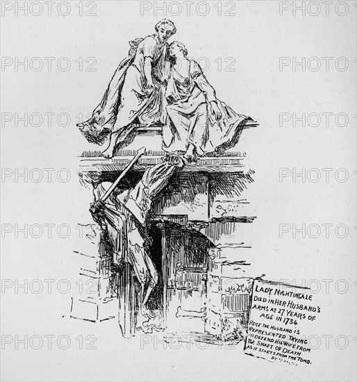 'The Nightingale Monument', 1890. Artist: Unknown.