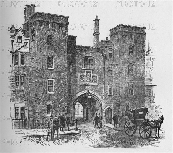 'Old Gateway, Lincoln's Inn', 1890. Artist: Unknown.