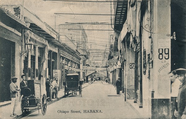 'Obispo Street, Habana', c1910. Artist: Unknown.