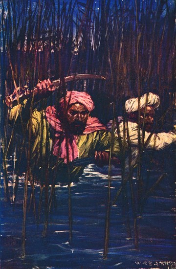 'Kavanagh and Kunuji in the Swamp', 1857 (c1912). Artist: Unknown.