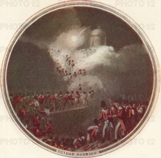 'Capture of Cuidad Rodrigo', 1815, (1910). Artist: Edward Orme.