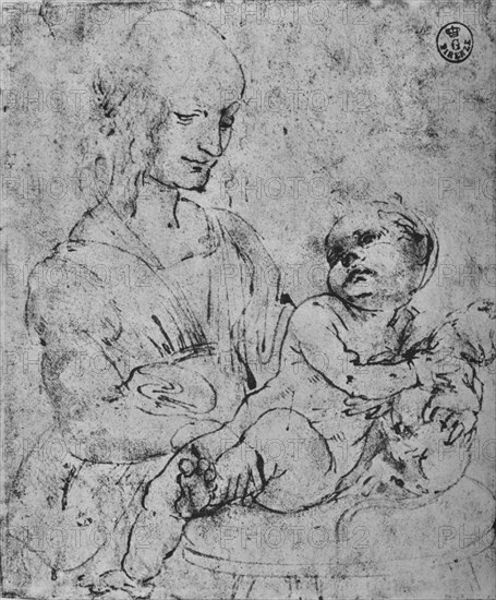 'Madonna and Child with a Cat', 1478-1480 (1945). Artist: Leonardo da Vinci.