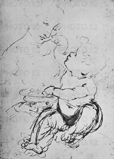 'The Madonna and Child with a Bowl of Fruit', 1478 (1945). Artist: Leonardo da Vinci.