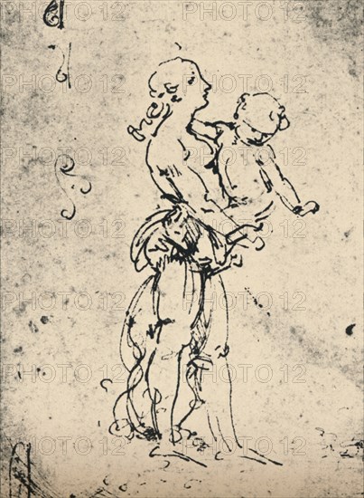 A Woman Carrying a Child', c1481 (1945). Artist: Leonardo da Vinci.