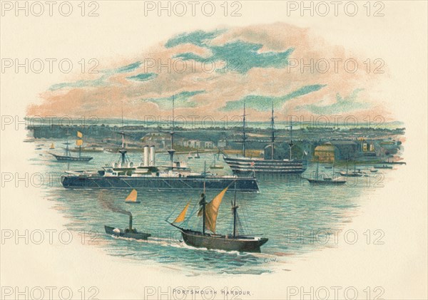 'Portsmouth Harbour', c1890. Artist: Unknown.