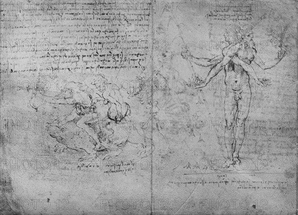 'Allegories of Pleasure and Pain and of Envy', c1480 (1945). Artist: Leonardo da Vinci.