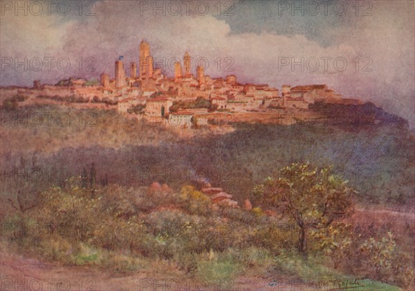 'San Gimignano of Val D'Elsa', c1900 (1913). Artist: Walter Frederick Roofe Tyndale.