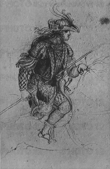 'A Youth on Horseback', c1480 (1945). Artist: Leonardo da Vinci.