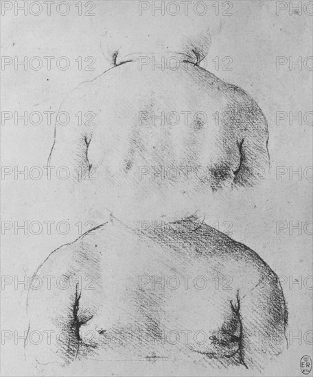 'The Bust of an Infant, Front and Back Views', c1480 (1945). Artist: Leonardo da Vinci.