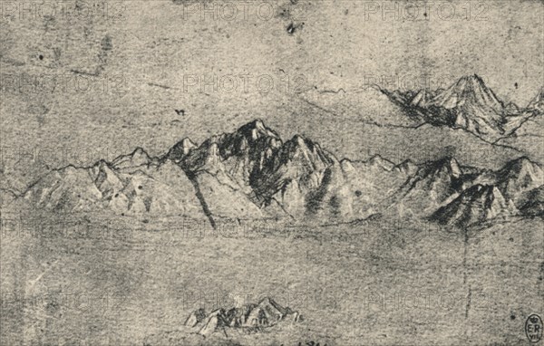 'Study of Mountain Ranges', c1480 (1945). Artist: Leonardo da Vinci.