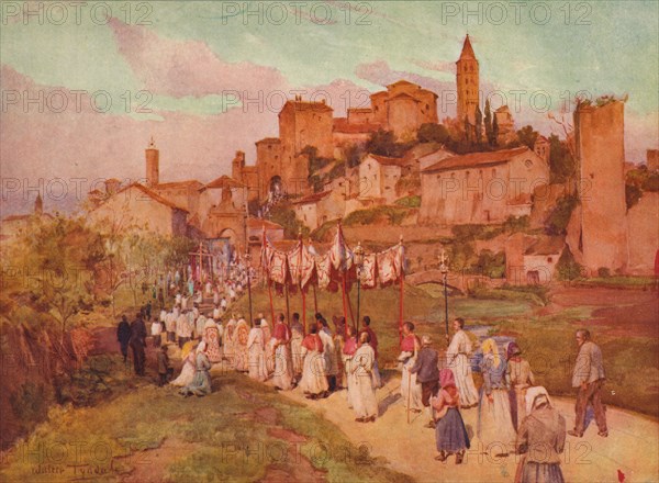 'Corpus Domini at Viterbo', c1900 (1913). Artist: Walter Frederick Roofe Tyndale.