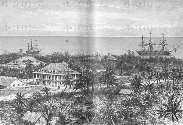 'The Queen's Palace at Papeete, Tahiti',  c1885, (1890). Artist: Robert Taylor Pritchett.