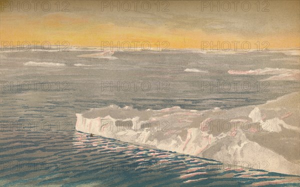 'Evening Among the Drift-Ice, 22nd September 1893, (1897). Artist: Fridtjof Nansen.