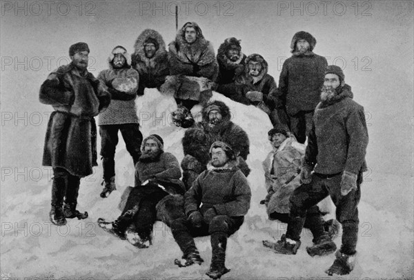 'The Crew of the Fram after their Second Winter. About 24 February, 1895', 1895 (1897). Artist: Unknown.