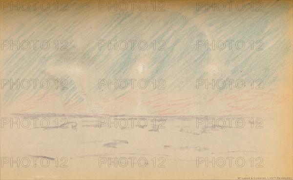 'Moon-Ring with Mock Moons, and a suggestion of Horizontal Axes, 24th November 1893', (1987) Artist: Fridtjof Nansen.