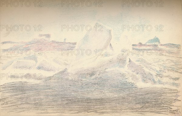 'Ice near the 'Fram', 4th July 1894', (1897). Artist: Fridtjof Nansen.