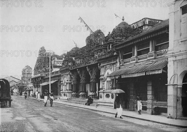 'A Hindu Temple, Pettah, Colombo', c1890, (1910). Artist: Alfred William Amandus Plate.