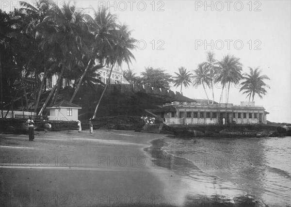 'Mount Lavinia Hotel and Bathing Pavilion', c1890, (1910). Artist: Alfred William Amandus Plate.