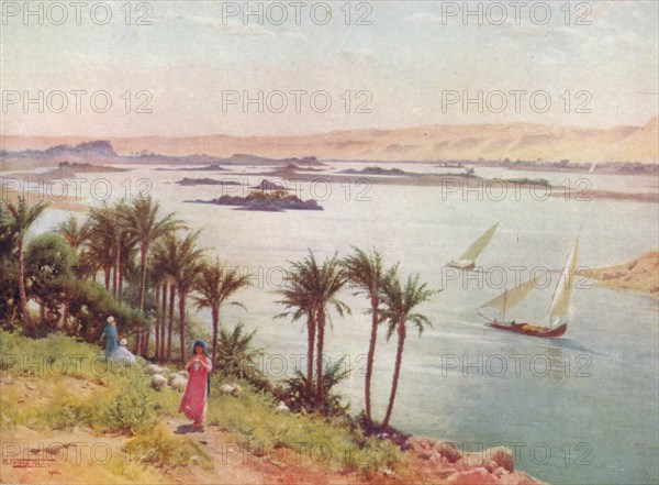 'First Cataract from Elephantine Island', c1880, (1904). Artist: Robert George Talbot Kelly.