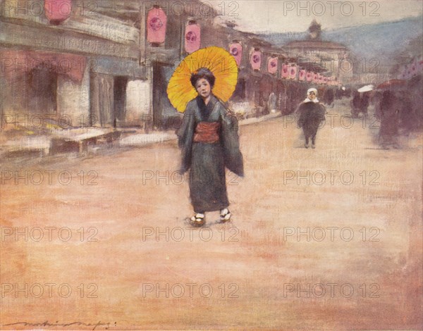 'A Street in Kioto', c1887, (1901). Artist: Mortimer L Menpes.