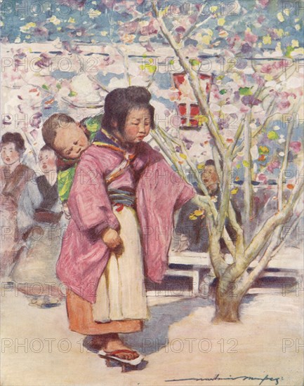 'Baby and Baby', c1887, (1901). Artist: Mortimer L Menpes.