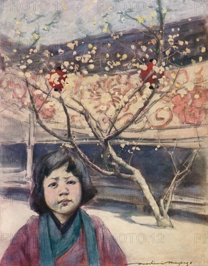 'A Japanese Girl in Plum-Colour', c1887, (1901). Artist: Mortimer L Menpes.