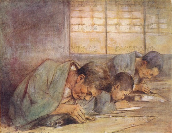 'Stencil-Makers', c1887, (1901). Artist: Mortimer L Menpes.