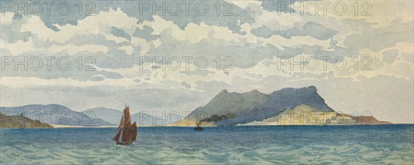 'Gibraltar from the West', c1880 (1905). Creator: Alexander Henry Hallam Murray.