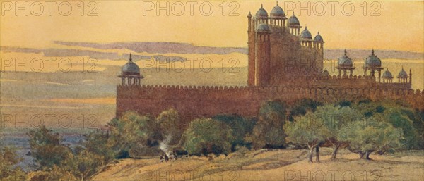 'The Mosque and Gate of Victory, Fatehpur Sikri', c1880 (1905). Creator: Alexander Henry Hallam Murray.