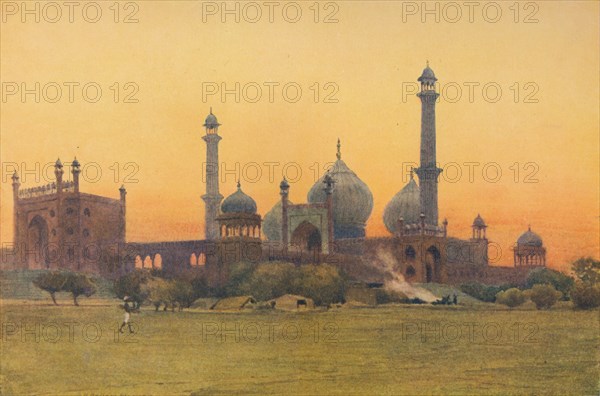 'The Jumma Musjid, Delhi - At Sunset', c1880 (1905). Creator: Alexander Henry Hallam Murray.