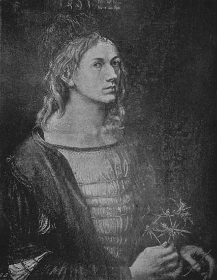 'Portrait of the artist holding a thistle', 1493, (1906). Artist: Albrecht Durer.