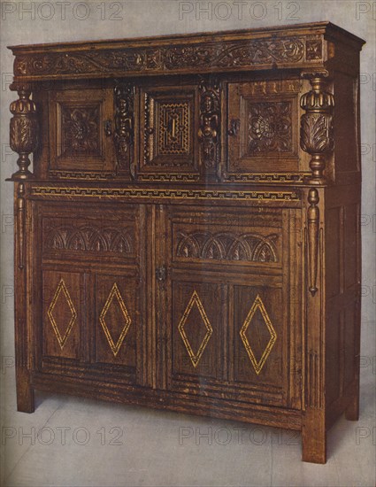 'An Oak Court Cupboard of James I's Reign', c1615, (1936). Artist: Unknown.