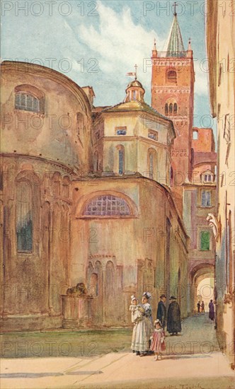 'The Romanesque Church at Albenga', c1910, (1912). Artist: Walter Frederick Roofe Tyndale.