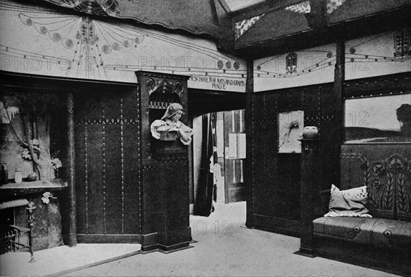 'Room of the Prague School of Arts and Crafts, St. Louis', 1905. Artist: Unknown.