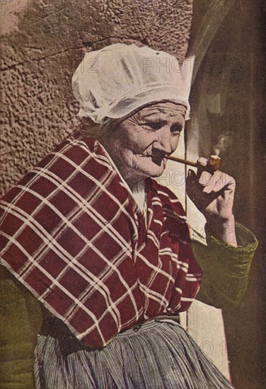 'An Aged Bretonne', c1913. Artist: Charles JS Makin.