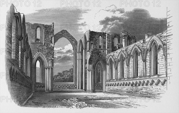 'The Choir', Fountains Abbey, c1880, (1897). Artist: Alexander Francis Lydon.