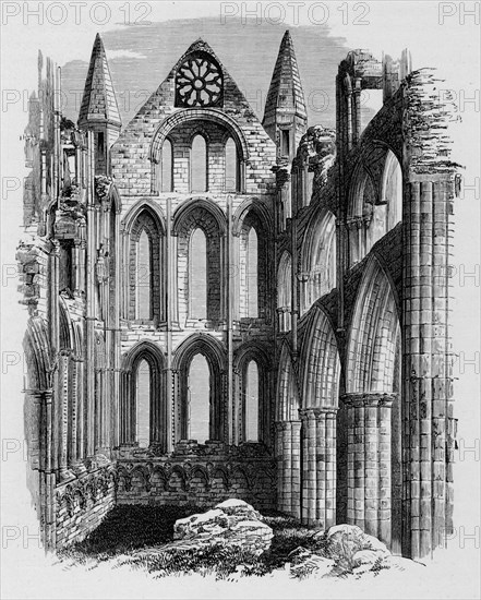 'North Transept', Whitby Abbey, c1880, (1897). Artist: Alexander Francis Lydon.